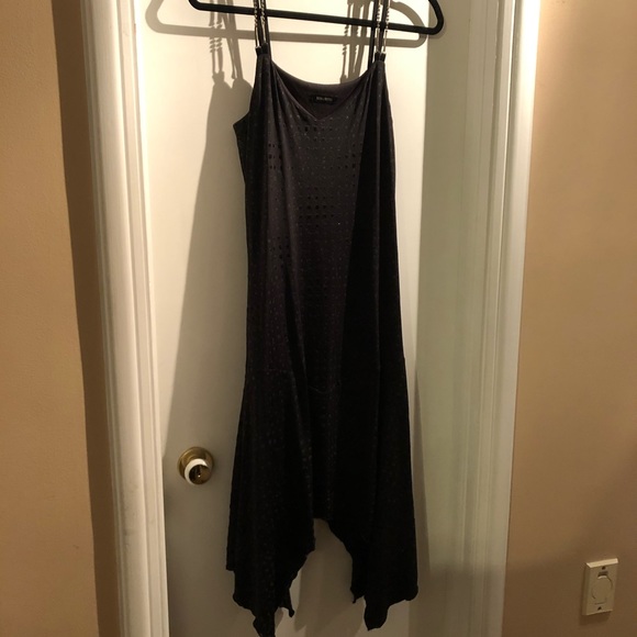 🍒 Terra Nostra Black Dress w/ rhinestones & velvet straps!!! EUC!!! - Picture 4 of 6